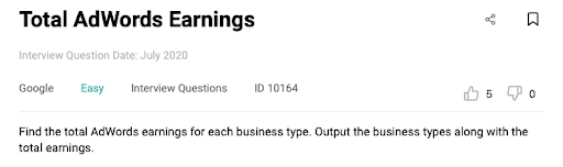 Data Engineer Interview Question from Google