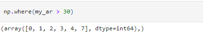 indexes of an array