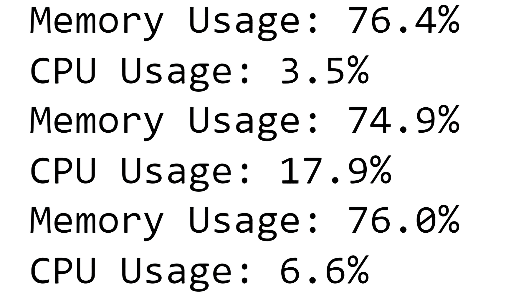 Monitoring the System CPU in Python Threading