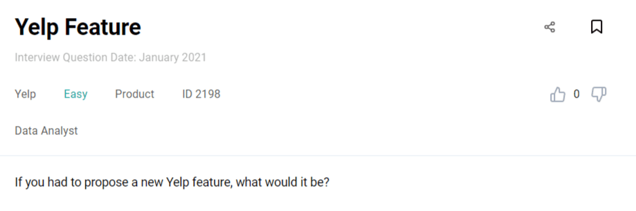 Product question to prepare data science interview