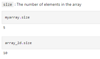 Descriptive Attributes size