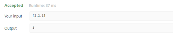 Output 5 for LeetCode Single Number Question