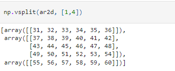specified indexes
