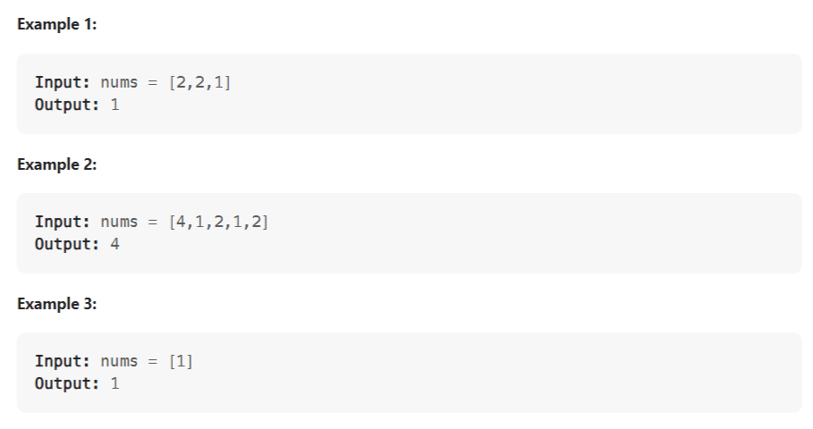 Understanding LeetCode Single Number Data