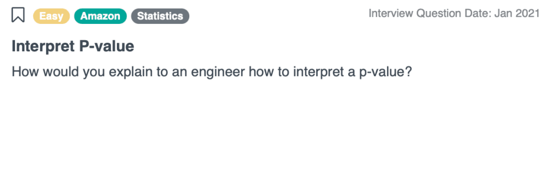 Data analyst interview question from Amazon
