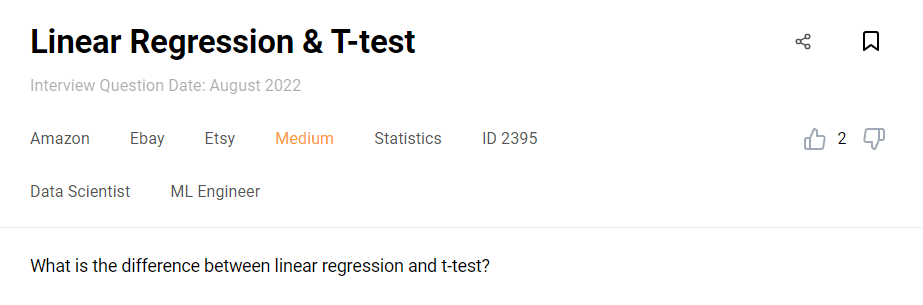 Statistics question to prepare data science interview