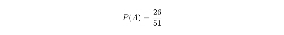 Probability of pulling a card