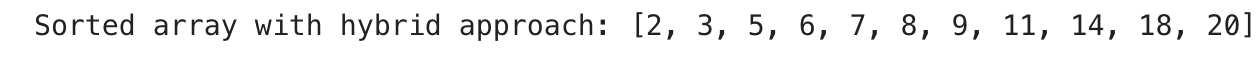 Hybrid Approach for Improving Quick Sort Time Complexity