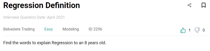 Machine Learning Engineer Interview Question from Belvedere Trading