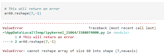 ar60 reshape error
