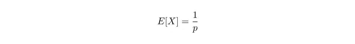 expected value for a geometric distribution