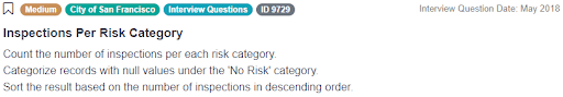 Data Analyst SQL Interview Question from City of San Francisco