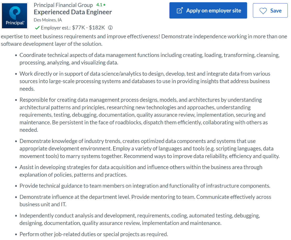 Remote Data Engineer Job Role