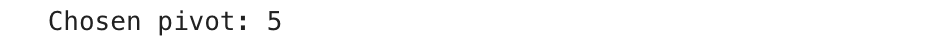 Pivot Selection Component of Quick Sort Time Complexity