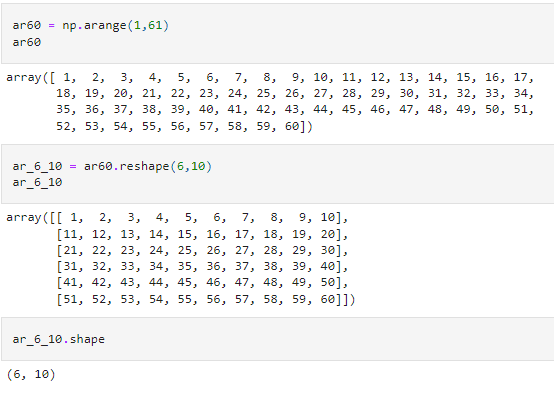 Reshaping Arrays ar60
